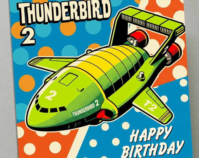 Personalised Birthday Card - Thunderbird 2