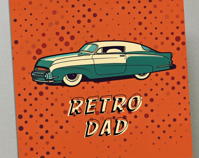 Personalised Birthday Card - Retro Dad
