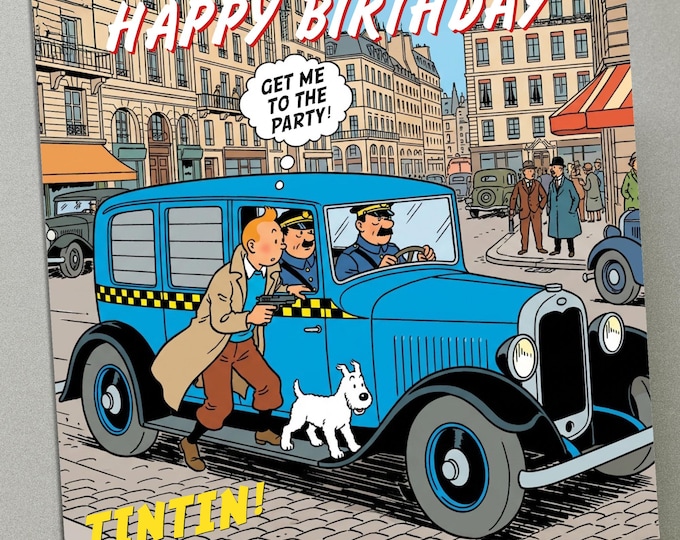 Personalised Birthday Card - TinTin