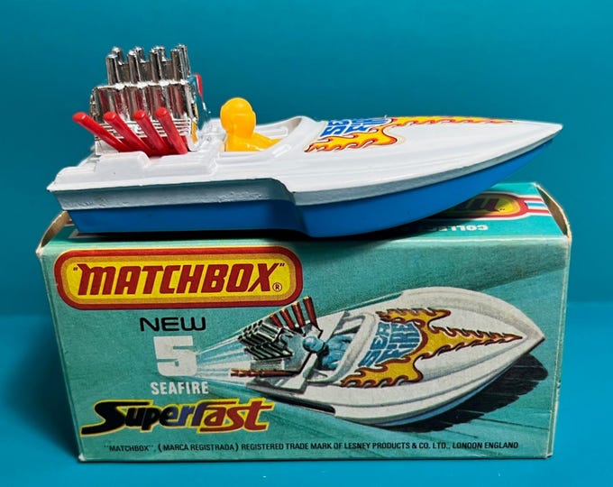 Vintage Matchbox Superfast No 5b Seafire 1975 Original Box