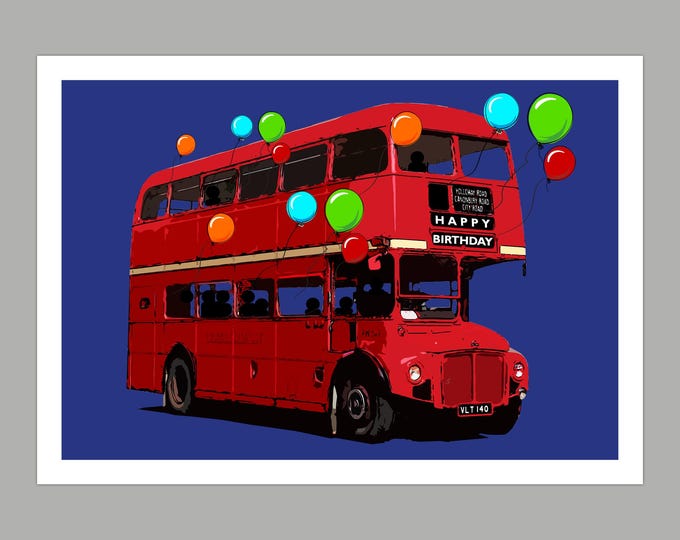 Birthday London Routemaster Greetings Card