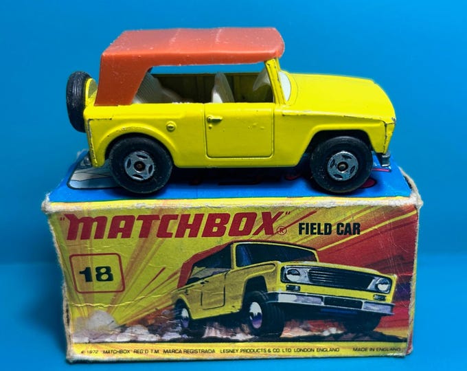 Vintage Matchbox Superfast No 18a Field Car 1970 Original Box
