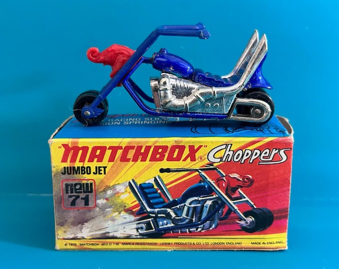 Vintage Matchbox Superfast No 71 Jumbo Jet Chopper 1973 Original Box