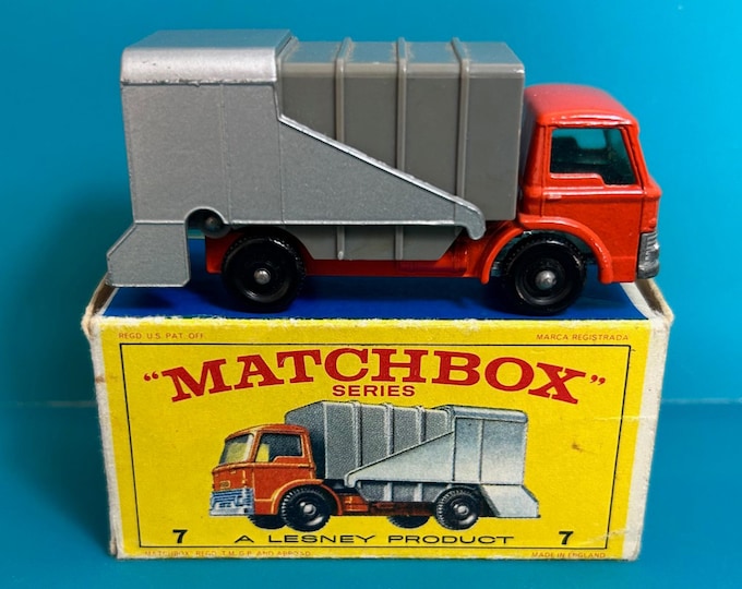 Vintage Matchbox Lesney No 7c Ford Refuse Truck 1966 Original Box