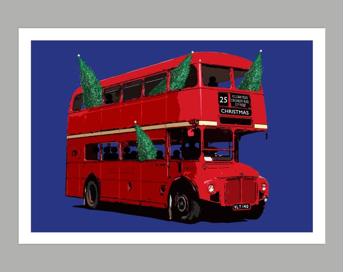 Christmas London Routemaster Greetings Card