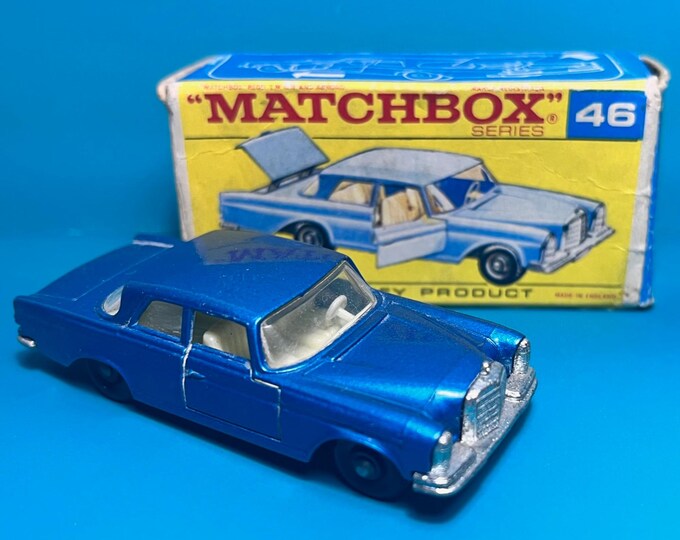 Vintage Matchbox Lesney No 46c Mercedes Benz 300SE 1968 Rare F Box