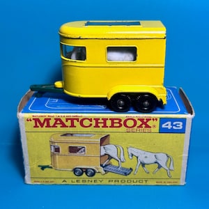 Vintage Matchbox Lesney No 43c Pony Trailer 1968 Original Box