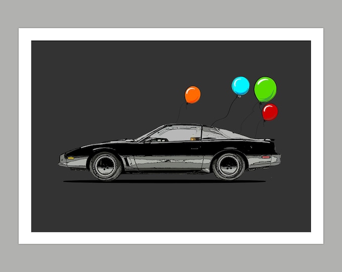 Knight Rider Birthday Greetings Card