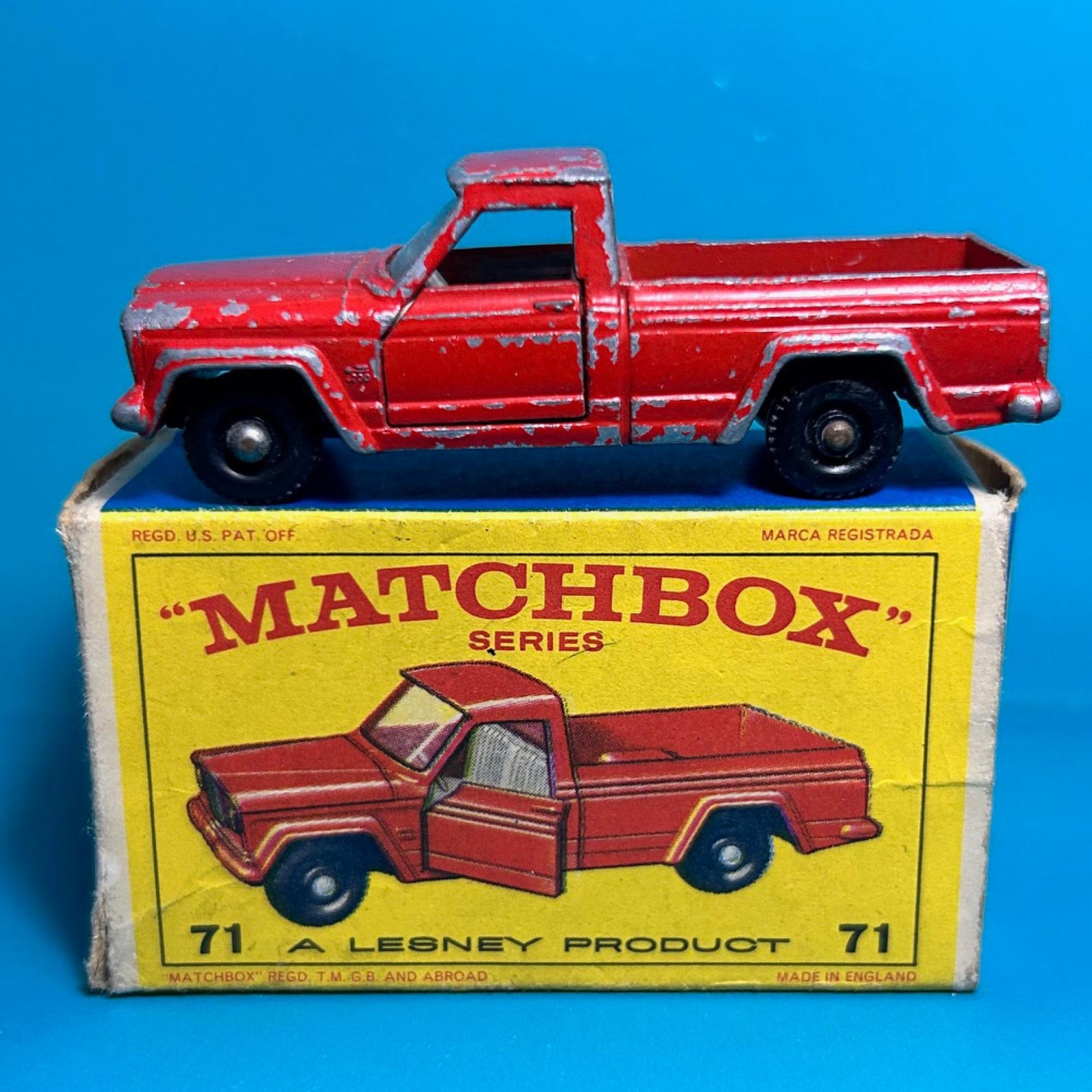 Voiture miniature MATCHBOX n°71 jeep gladiatot pick-up - Collection