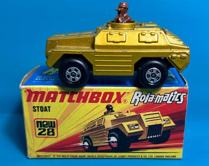 Vintage Matchbox Rolamatics No 28 Stoat 1974 Original Box