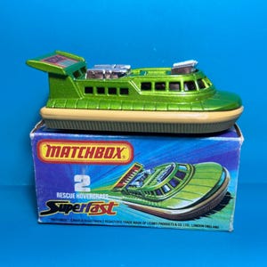 Vintage Matchbox Superfast No 2 Rescue Hovercraft 1976 Original Box