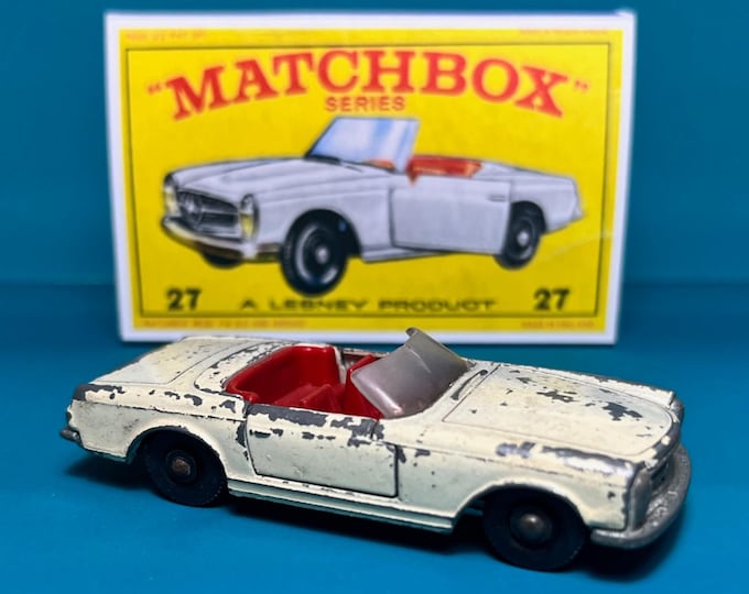 1966 - Vintage Matchbox Lesney No. 27d Mercedes Benz 230SL with Gift Box