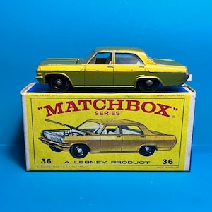 Vintage Matchbox Lesney No 36c Opel Diplomat 1966 Original Box