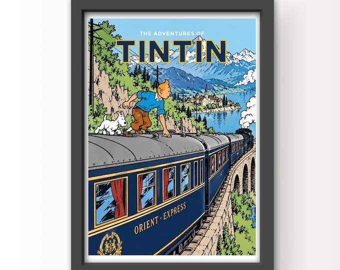 Tintin Orient Express Art Print Poster