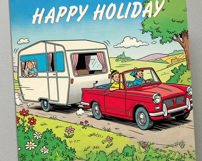 Personalised Happy Holiday Card - TinTin