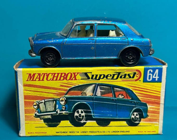 Vintage Matchbox Superfast No 64 MG 1100 1970 Original Box