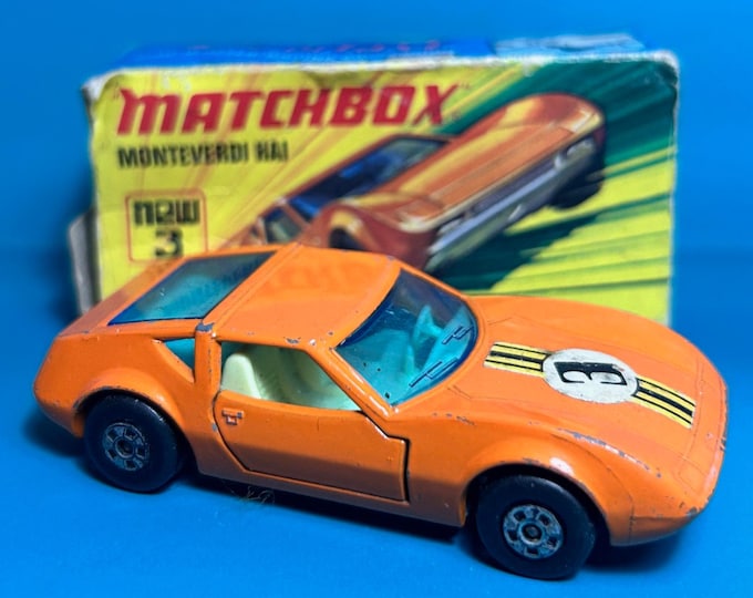 Vintage Matchbox Superfast No 3b Monteverdi Hai 1973 Original Box