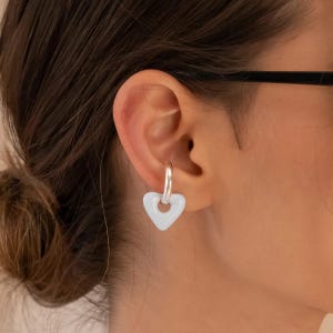 2 in 1 Maxi Heart Earcuff in Silver, Trendy Earrings, Accessories, Fashion Earrings, Wrap Earring,Hypoallergenic,Gift for Her