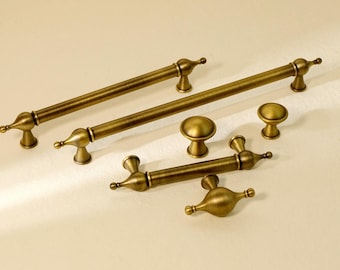 Maniglie per mobili in ottone anticato / Accessori da cucina in ottone anticato