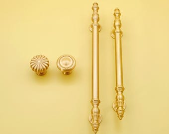 Maniglie decorative in ottone per mobili: design a foglia d'acanto in stile country francese, ferramenta per mobili da cucina