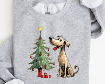 Sudadera navideña divertida para perros, regalo navideño para amantes de los perros, sudadera navideña para perros, suéter navideño, suéter navideño, regalo de camiseta navideña
