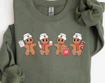 Sjuksköterska pepparkaksskjorta, julsjuksköterska, rolig julsjuksköterska, akutsjuksköterska, julsjukskötersketeam, sjuksköterskevibbar