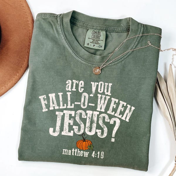 Comfort Colors® Are You Fall-o-ween Jesus Shirt, Religious Halloween Shirt, Halloween Jesus Sweatshirt, Halloween Shirt, Religious Gift