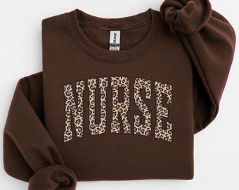 Leopard Nurse Sweatshirt, Nurse T-Shirt, RN Shirt, Nursing School Shirt, Registered Nurse Shirt, Nurse Gift, Nurse Shirt