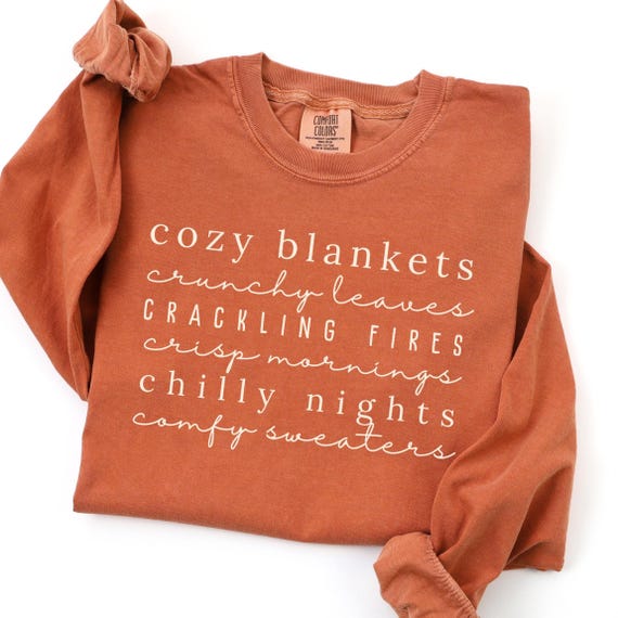 Comfort Colors® Fall Cozy Tshirt, Cozy Season Sweatshirt, Cute Fall Sweater,Fall Tees, Crewneck Sweater, Fall Sweatshirt, Graphic Sweater