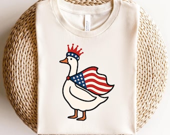 USA Silly Goose Shirt, Funny July 4th Shirt, Funny Goose Shirt, Independence Day Tee, USA Shirt, Patriotic Tshirt, July 4th Gift