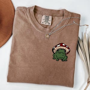Comfort Colors® Retro Frog Tshirt, Retro Funny Frog Shirt, Weird Mystical Toad Shirts, Frog Lovers Gag Gift Top, Frog Shirt
