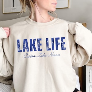 Custom Lake Life Sweatshirt, Lake Hoodie, Travel Lover Outfit, Gift For Adventurer, Custom Lake House Sweater, Lake Vacation Shirt