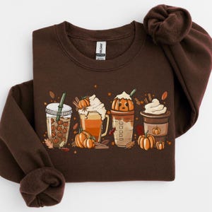 Fall Coffee Sweatshirt, Fall Sweater, Pumpkin Spice Sweatshirt, Cute Fall Sweater, Womens Fall Sweater, Coffee Sweatshirt, Unisex Plus size