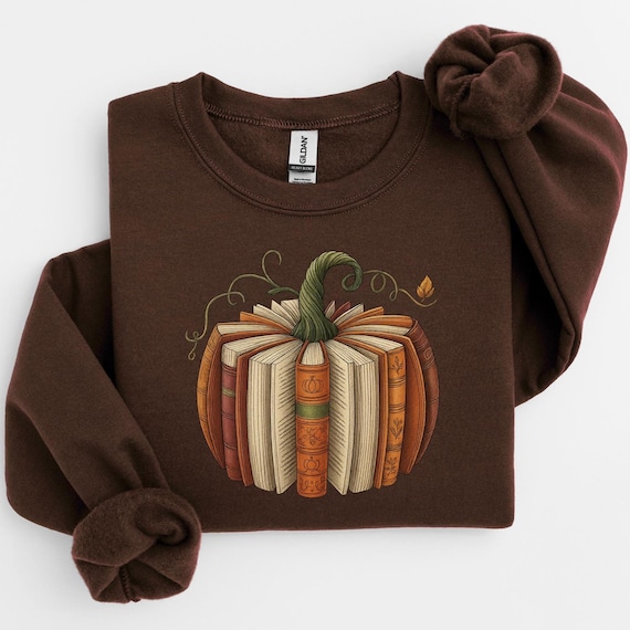 Fall Book Pumpkin Halloween Shirt, Halloween Book Lover Shirt, Fall Bookish Shirt, Pumpkin Book Shirt, Pumpkin Sweater, Fall Shirt