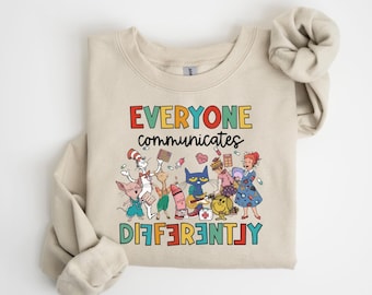 Everyone Communicates Differently Shirt, Autism Awareness Shirt, Autism Puzzle Pieces Shirt, Autism Shirt, Autism Month,Autism Support Shirt