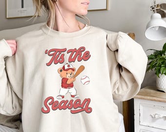 Tis The Season Baseball Sweatshirt, Baseball Game Day Sweatshirt, Baseball Game Day Sweatshirt for Women, Sports Mom Sweatshirt, Gameday