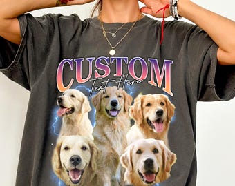 Maglietta personalizzata per cani Comfort Colors® Comfort Colors, maglietta personalizzata per animali domestici, maglietta personalizzata Bootleg, regalo in ricordo del cane