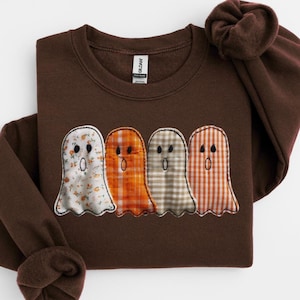 Halloween Ghost Sweatshirt, Halloween Ghost Shirt, Spooky Season Sweater, Halloween Cute Women Outfit, Halloween Gift