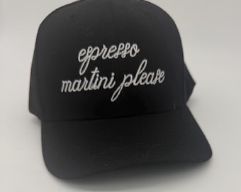 Espresso Martini Please Funny Cocktail  Baseball Hat Coffee & Cocktail Lover Gift