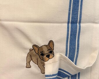 Adorable toalla de cocina con diseño de bulldog francés: ¡un toque de picardía para tu cocina!