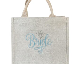 Bolso de mano bordado para novia / Accesorio para bodas, luna de miel y playa