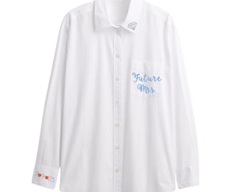 Personalized Bride to Be Button-Down Shirt: Bridal Party Gift
