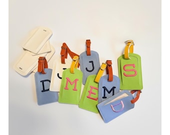 Etiqueta de equipaje bordada personalizada / Accesorio de viaje con monograma personalizado