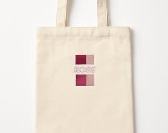 Personalized Embroidered Canvas Wine Bag: Monogrammed Gift Tote