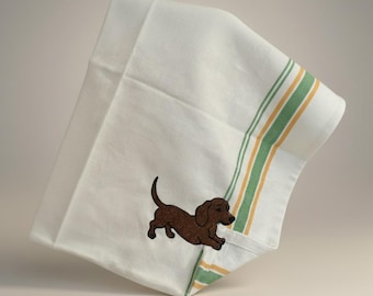 Adorable toalla de cocina con diseño de perro salchicha: ¡un toque de picardía para tu cocina!