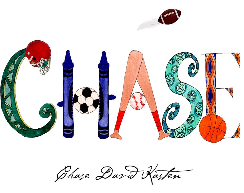 Personalized name art printable file any size etsy
