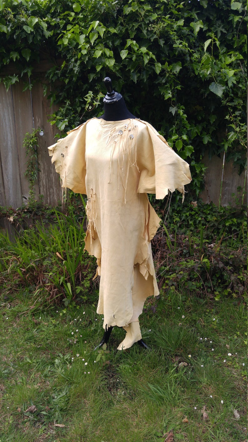 Buckskin Ceremonial Dress Deerskin Powwow Regalia Native Etsy