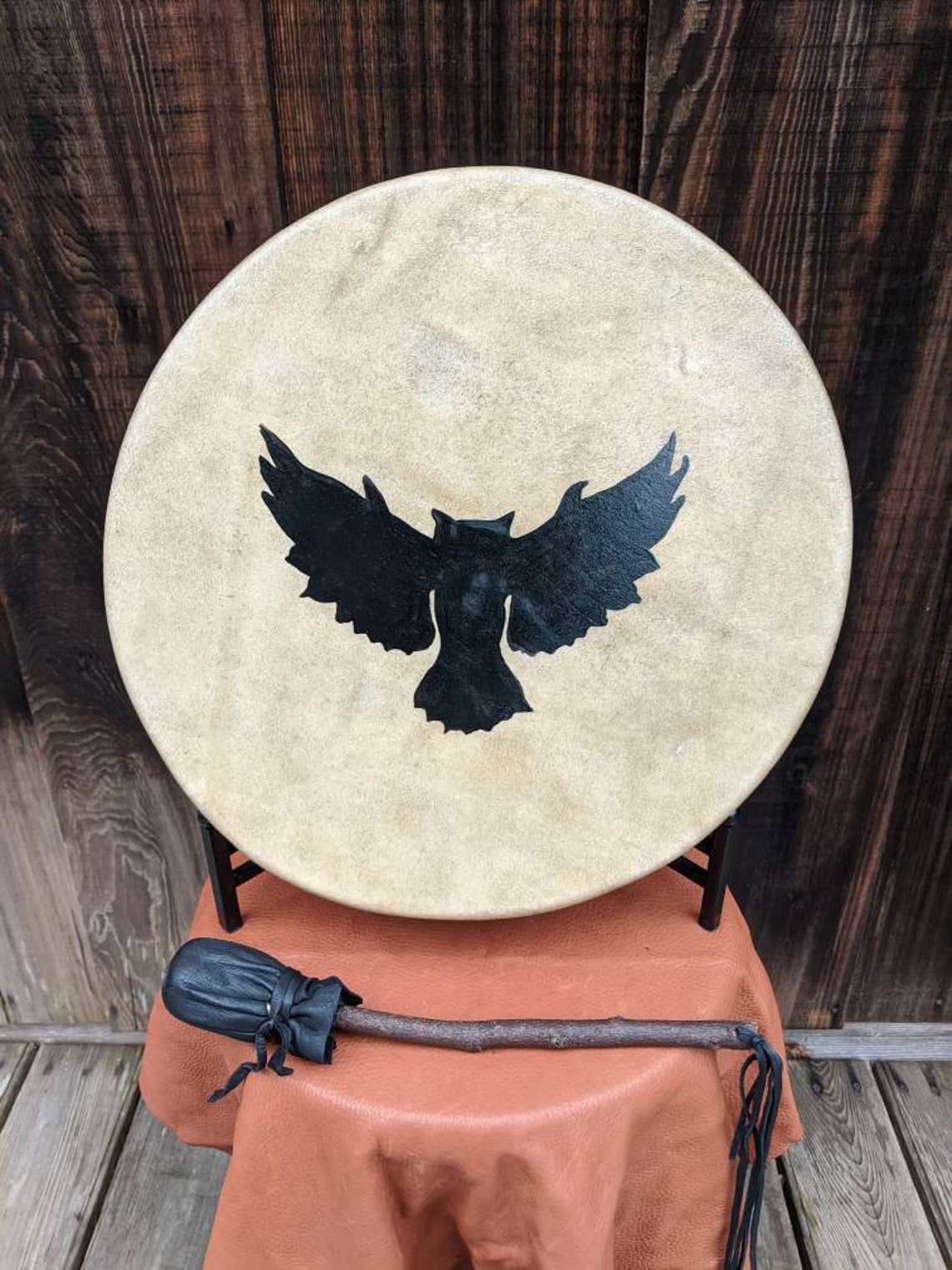 Native American Drum Rawhide Drum Buffalo Skin Drum 15 Etsy