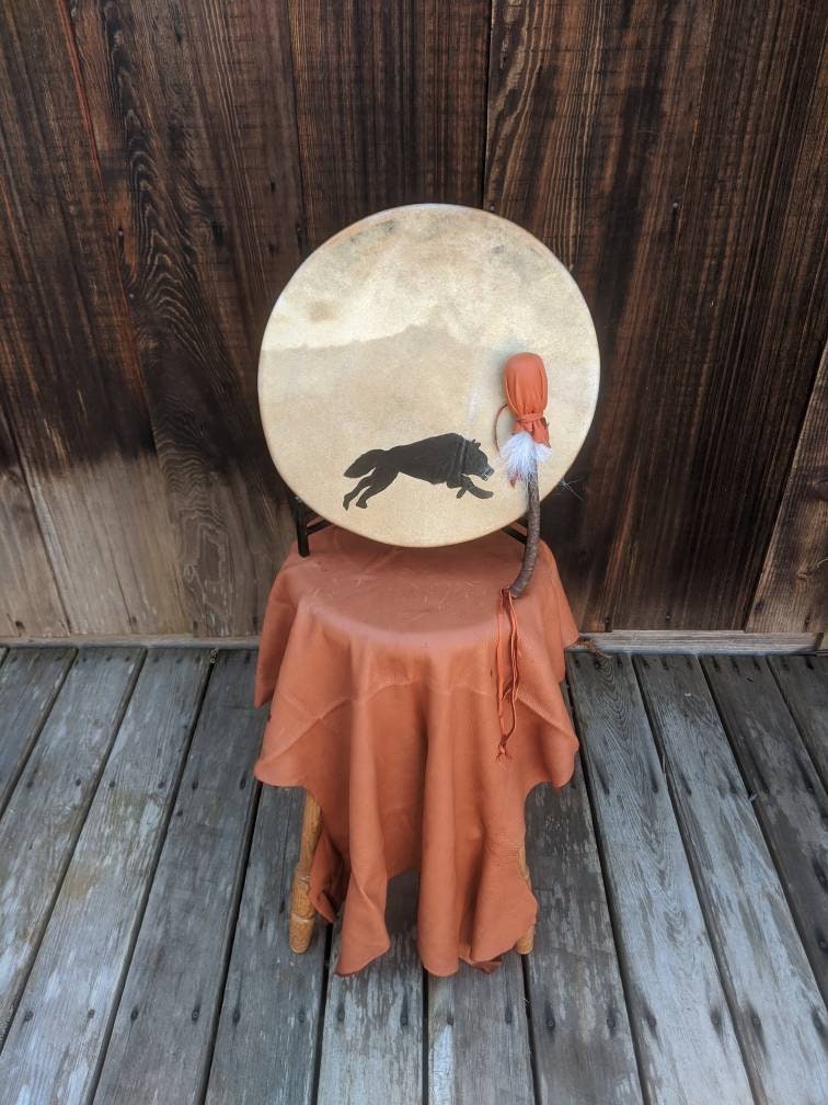 Native American Drum Rawhide Drum Buffalo skin Drum 15 Etsy