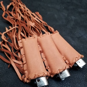 Fringe Buckskin Lighter Case - Leather Pouch for Lighter, Deerskin Pouch, Deerskin Lighter Case, Tobacco Smoker, Ceremonial Deerskin Pouch